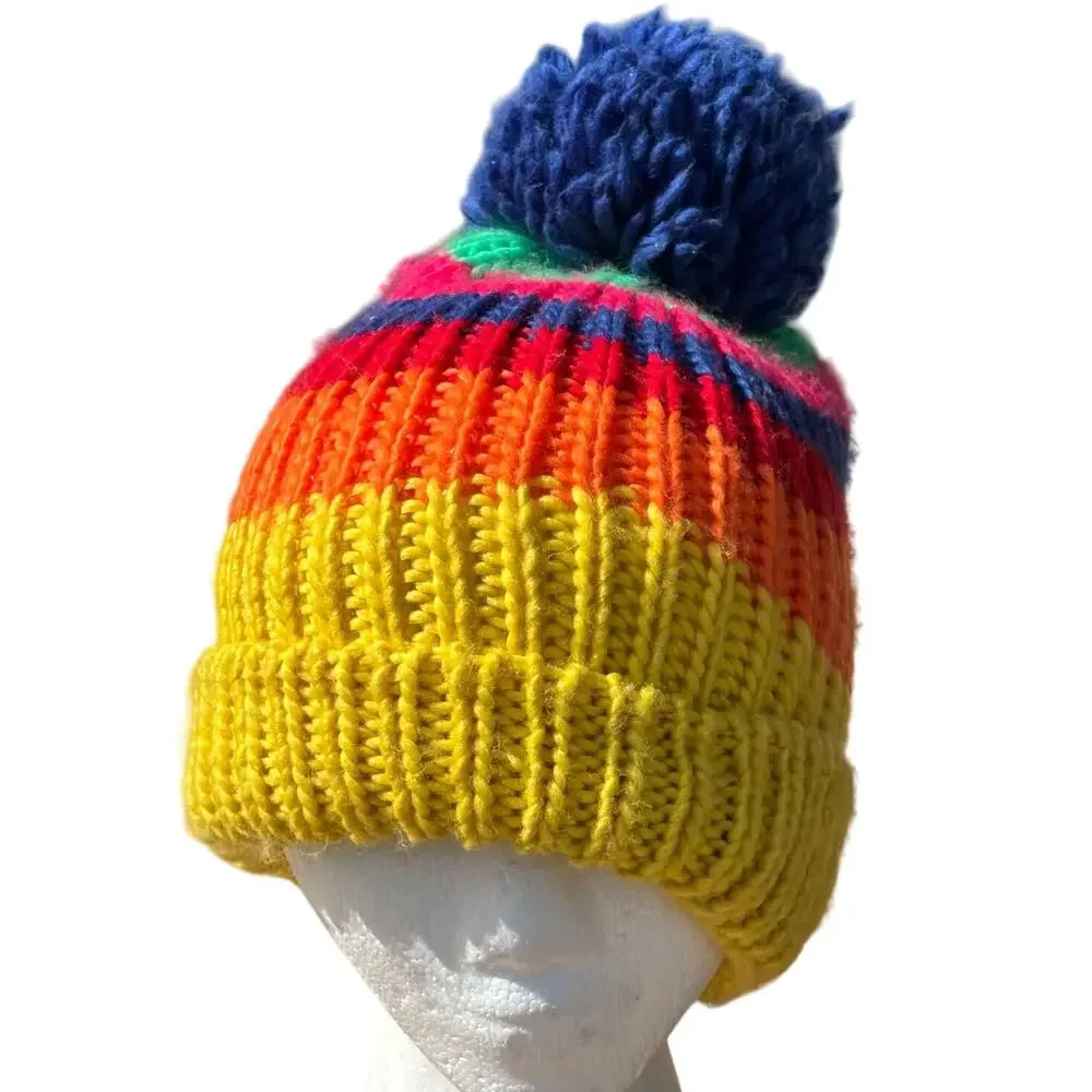 Yellow & Blue Men's Beanie